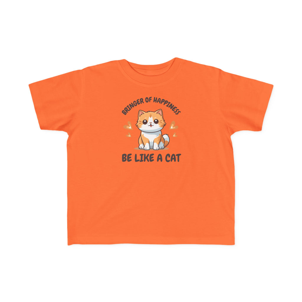 Toddler Cat-Inspired Tee - Celebrate Joy & Creativity, Cute Yellow Shirt, Gift for Kids, Funny Animal Apparel, Everyday Playwear