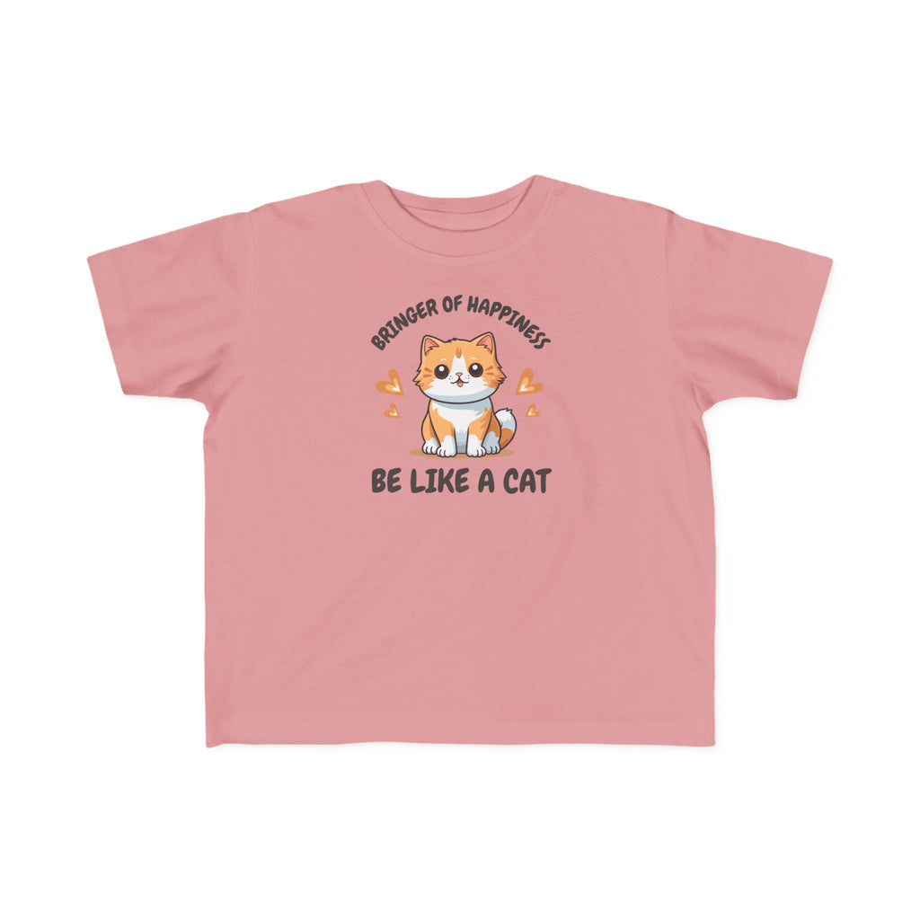 Toddler Cat-Inspired Tee - Celebrate Joy & Creativity, Cute Yellow Shirt, Gift for Kids, Funny Animal Apparel, Everyday Playwear