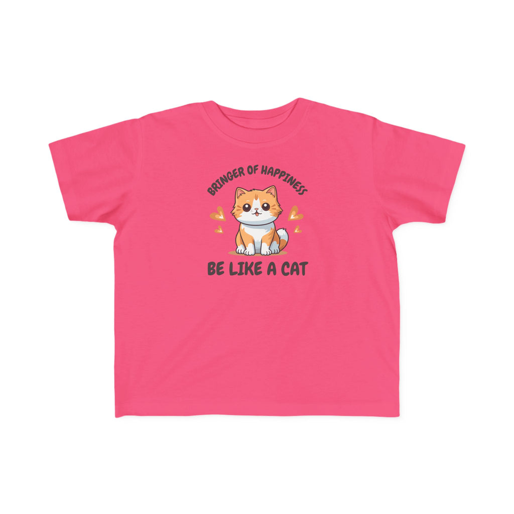 Toddler Cat-Inspired Tee - Celebrate Joy & Creativity, Cute Yellow Shirt, Gift for Kids, Funny Animal Apparel, Everyday Playwear