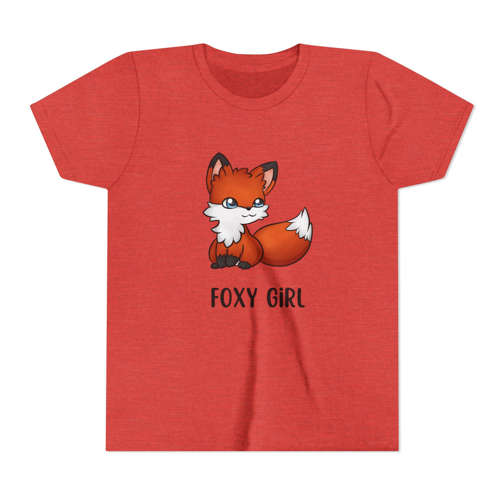 Foxy Girl Youth Tee, Cute Animal Shirt, Kids' Graphic Tee, Fun Fashion, Birthday Gift, Playful Style