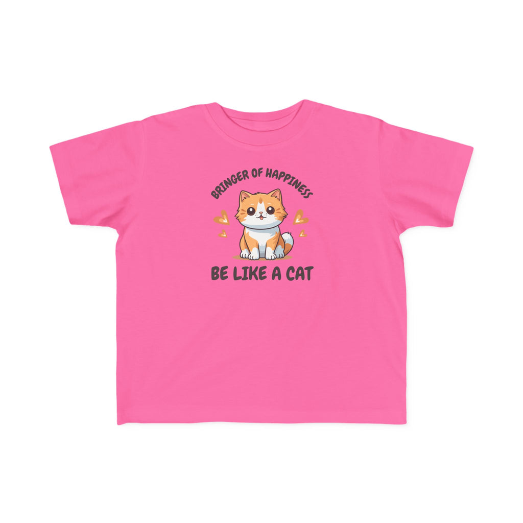 Toddler Cat-Inspired Tee - Celebrate Joy & Creativity, Cute Yellow Shirt, Gift for Kids, Funny Animal Apparel, Everyday Playwear