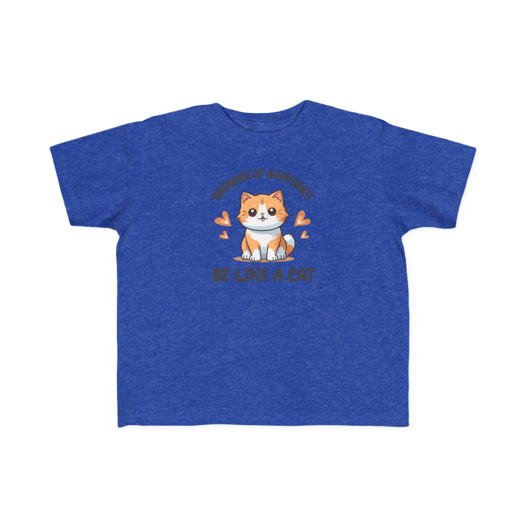 Toddler Cat-Inspired Tee - Celebrate Joy & Creativity, Cute Yellow Shirt, Gift for Kids, Funny Animal Apparel, Everyday Playwear