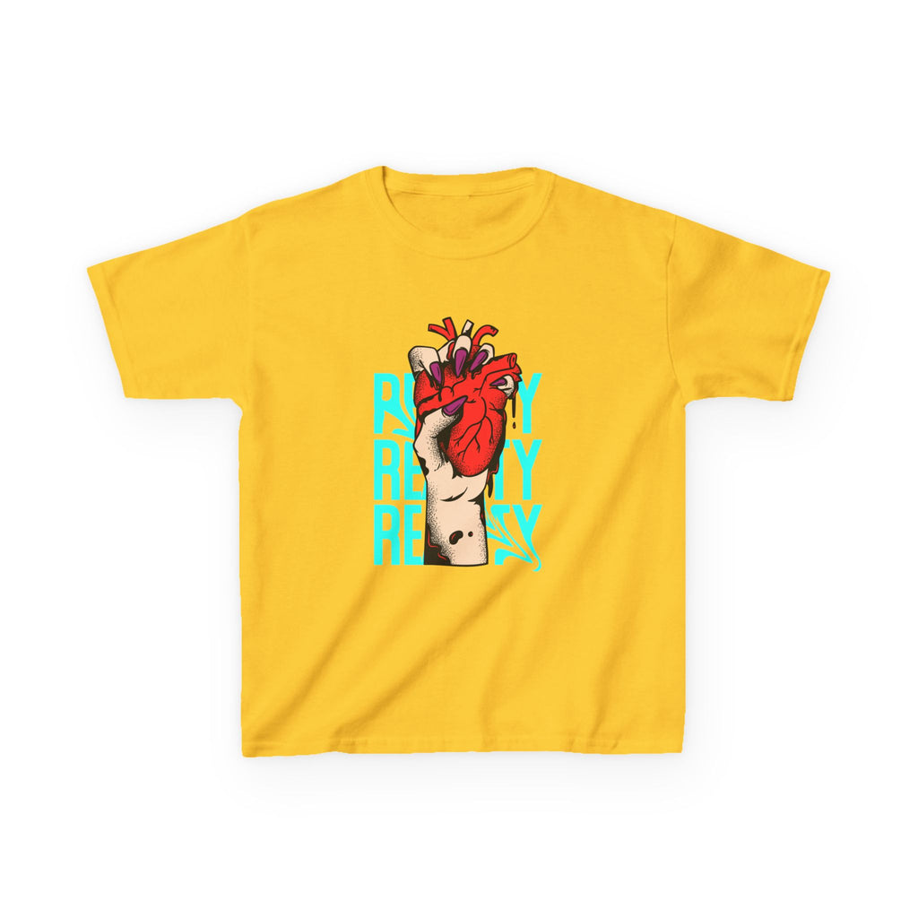 Youth Graphic Tee with Heart Design, Perfect Gift for Kids, Fun Everyday Wear, Unique Birthday Present, Heartfelt T-Shirt
