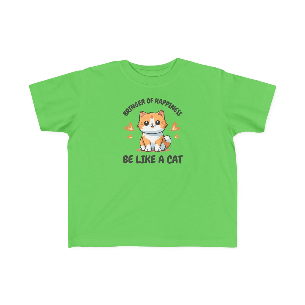 Toddler Cat-Inspired Tee - Celebrate Joy & Creativity, Cute Yellow Shirt, Gift for Kids, Funny Animal Apparel, Everyday Playwear