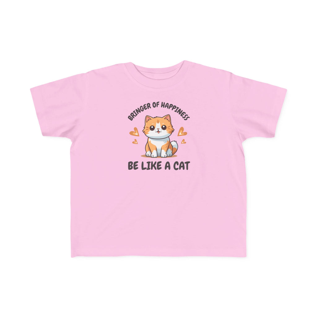 Toddler Cat-Inspired Tee - Celebrate Joy & Creativity, Cute Yellow Shirt, Gift for Kids, Funny Animal Apparel, Everyday Playwear