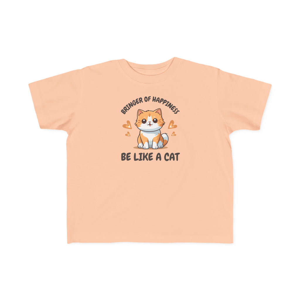 Toddler Cat-Inspired Tee - Celebrate Joy & Creativity, Cute Yellow Shirt, Gift for Kids, Funny Animal Apparel, Everyday Playwear