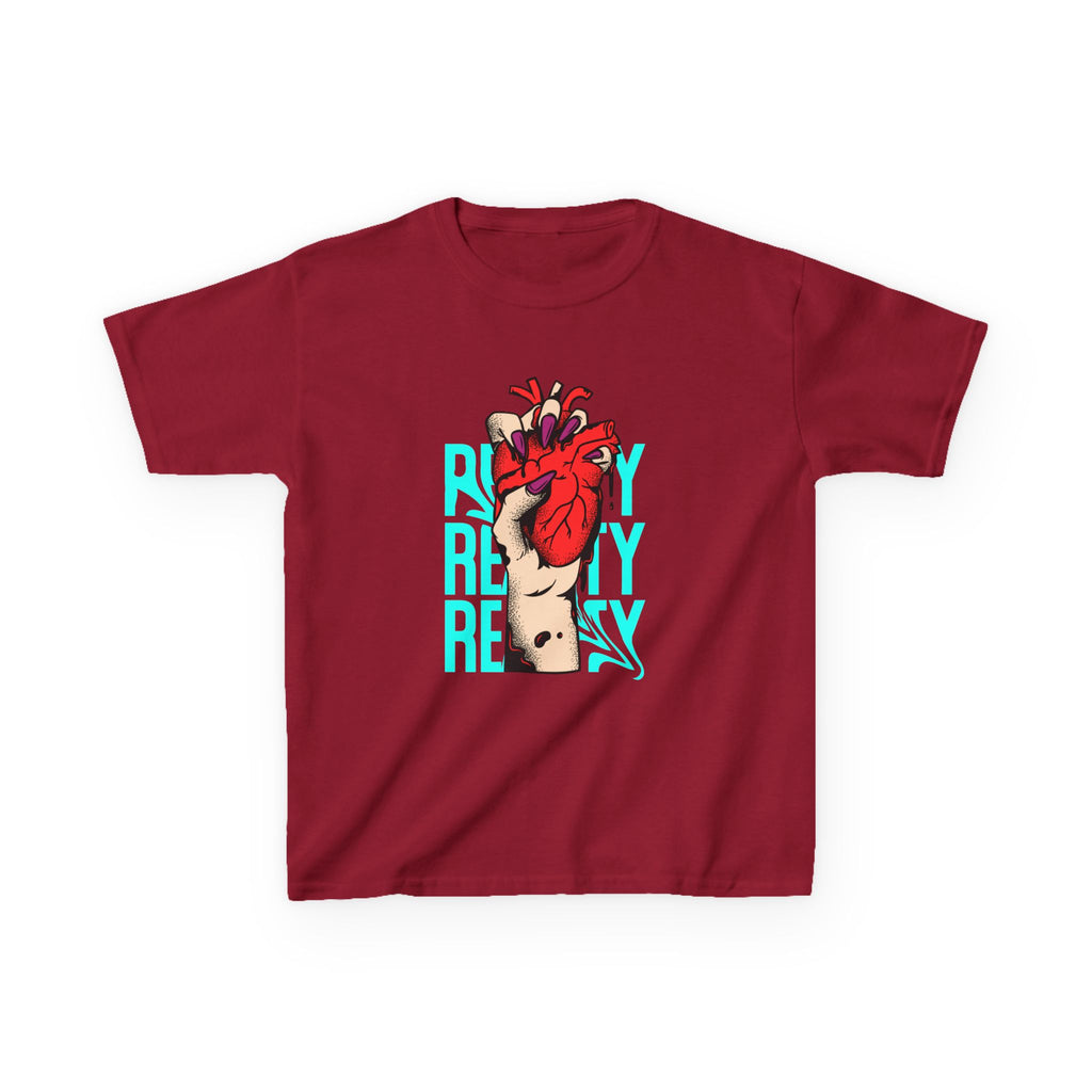 Youth Graphic Tee with Heart Design, Perfect Gift for Kids, Fun Everyday Wear, Unique Birthday Present, Heartfelt T-Shirt