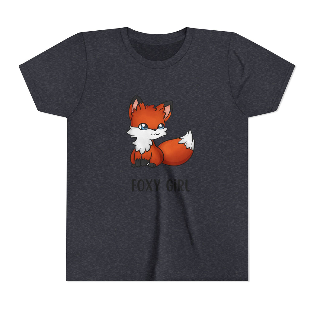 Foxy Girl Youth Tee, Cute Animal Shirt, Kids' Graphic Tee, Fun Fashion, Birthday Gift, Playful Style